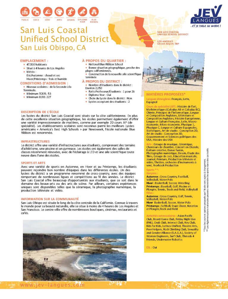 San Luis Coastal Unified School District San Luis Obispo, CA